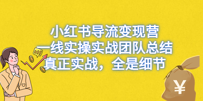 小红书导流变现营，一线实战团队总结，真正实战，全是细节，全平台适用-起飞项目网