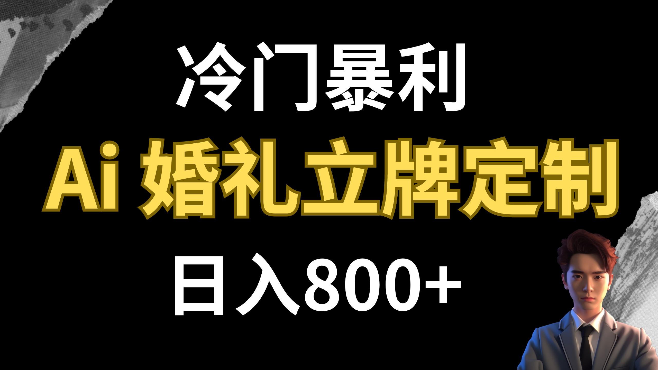 冷门暴利项目 AI婚礼立牌定制 日入800+-起飞项目网