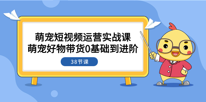 萌宠·短视频运营实战课：萌宠好物带货0基础到进阶（38节课）-起飞项目网