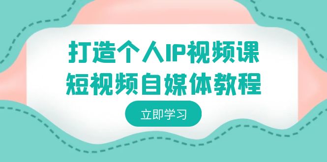 打造个人IP视频课-短视频自媒体教程，个人IP如何定位，如何变现-起飞项目网