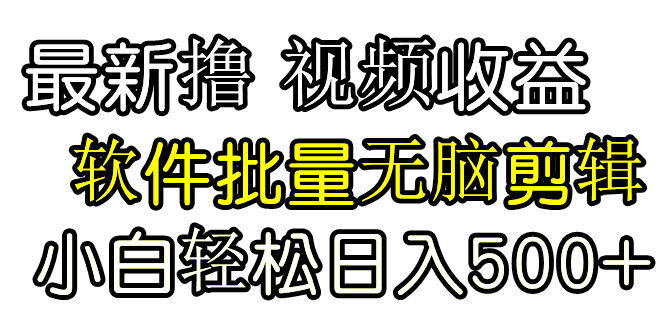 发视频撸收益，软件无脑批量剪辑，第一天发第二天就有钱-起飞项目网