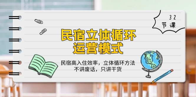 民宿 立体循环运营模式：民宿高入住效率，立体循环方法，只讲干货（32节）-起飞项目网