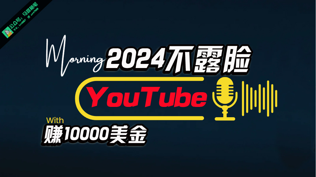 AI做不露脸YouTube赚$10000月，傻瓜式操作，小白可做，简单粗暴-起飞项目网