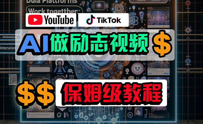 利用AI制作励志视频，在YouTube和TikTok赚钱，小白可做（附工具）-起飞项目网