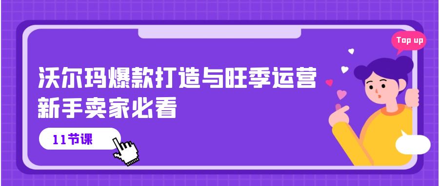 沃尔玛 爆款打造与旺季运营，新手卖家必看（11节视频课）-起飞项目网