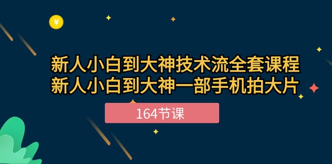 新手小白到大神-技术流全套课程，新人小白到大神一部手机拍大片-164节课-起飞项目网