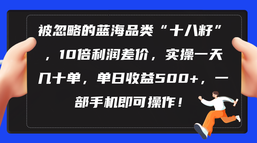 被忽略的蓝海品类“十八籽”，10倍利润差价，实操一天几十单 单日收益500+-起飞项目网