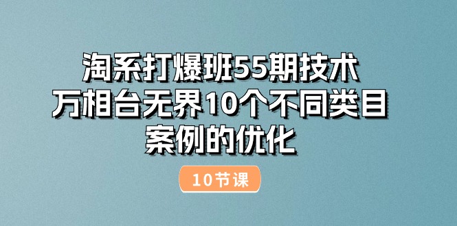 技术：万相台无界10个不同类目案例的优化（10节）-起飞项目网