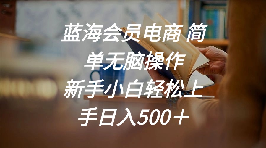 蓝海会员电商 简单无脑操作 新手小白轻松上手日入500＋-起飞项目网