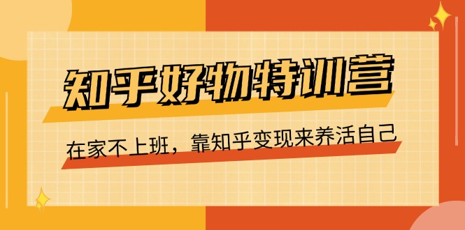 知乎好物特训营，在家不上班，靠知乎变现来养活自己（16节）-起飞项目网