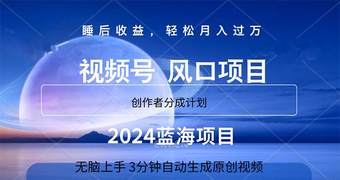 2024蓝海项目，3分钟自动生成视频，月入过万-起飞项目网