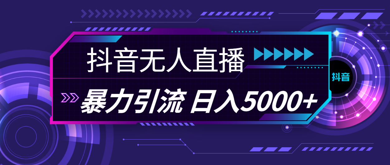 抖音无人直播，暴利引流，日入5000+-起飞项目网