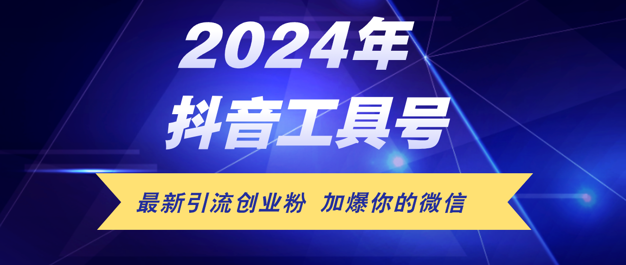 24年抖音最新工具号日引流300+创业粉，日入5000+-起飞项目网