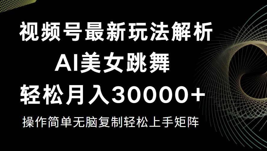 视频号最新暴利玩法揭秘，轻松月入30000+-起飞项目网